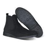 Bota Chelsea Masculina Confortavel em Camurça Legitima Preto