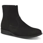 Bota Chelsea Boots Slim Zíper Em Couro Nobuck Legítimo