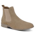 Bota Chelsea Boots Slim Em Couro Camurça Legitimo