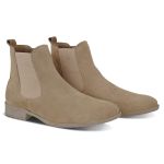 Bota Chelsea Boots Slim Em Couro Camurça Legitimo