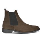 Bota Chelsea Boots Slim Em Couro Camurça Legitimo