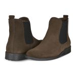 Bota Chelsea Boots Slim Em Couro Camurça Legitimo