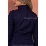 Jaleco Feminino Azul Marinho - Gola Padre/Cobre Botão