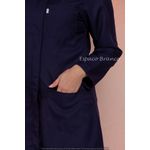 Jaleco Feminino Azul Marinho - Gola Padre/Cobre Botão