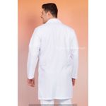 Jaleco Masculino em Microfibra Gola Sport Manga Longa Branco PLUS SIZE