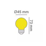 Lâmpada Led Bulbo G45 5W Amarela Repelente