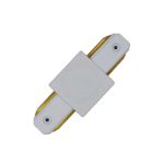 Conector Emenda Reta Bivolt Para Trilho Eletrificado Branco