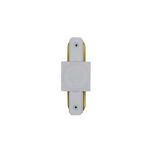 Conector Emenda Reta Bivolt Para Trilho Eletrificado Branco