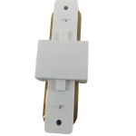 Conector Emenda Reta Bivolt Para Trilho Eletrificado Branco