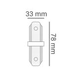 Conector Emenda Reta Reforçada P/ Trilho Eletrificado Preta