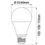 Lâmpada Led Bulbo A60 9W E27 3000K Bivolt 1007R