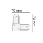 Conector Emenda 90 Graus Trilho Eletrificado Reforçado PT