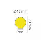 Lâmpada Led Bolinha G45 5W Amarela Repelente Opus