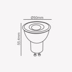 Lâmpada Led Dicroica MR16 GU10 6,5W 6500K Bivolt Gu10 Galaxy