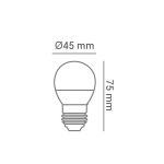 Lâmpada Led Bolinha G45 Leitosa 5W E27 2700K Bivolt Opus