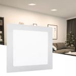 Plafon Painel Led Embutir Quadrado 18w 22cm Biv 4000K Bella