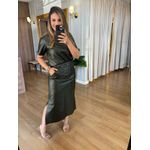 CONJUNTO HELENA COURO ECO - VERDE MILITAR