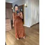 CONJUNTO SAIA COURO ECO - CARAMELO