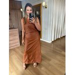 CONJUNTO SAIA COURO ECO - CARAMELO
