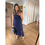 VESTIDO REGATA MALHA DE ALGODÃO MARIANA - AZUL MARINHO