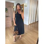 VESTIDO REGATA MALHA DE ALGODÃO MARIANA - PRETO