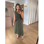 VESTIDO REGATA MALHA DE ALGODÃO MARIANA - MILITAR