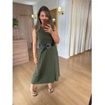 VESTIDO REGATA MALHA DE ALGODÃO MARIANA - MILITAR