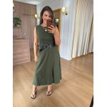 VESTIDO REGATA MALHA DE ALGODÃO MARIANA - MILITAR