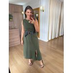 VESTIDO REGATA MALHA DE ALGODÃO MARIANA - MILITAR