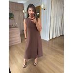 VESTIDO REGATA MALHA DE ALGODÃO MARIANA - MARROM