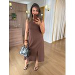 VESTIDO REGATA MALHA DE ALGODÃO MARIANA - MARROM