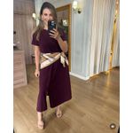 VESTIDO FENDA - MARSALA