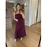 VESTIDO MALHA DE ALGODÃO UM OMBRO SÓ - MARSALA 