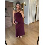 VESTIDO MALHA DE ALGODÃO UM OMBRO SÓ - MARSALA 