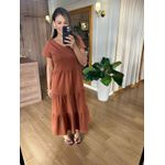VESTIDO FERNANDA MALHA ALGODÃO - CARAMELO