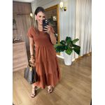 VESTIDO FERNANDA MALHA ALGODÃO - CARAMELO