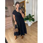 VESTIDO FERNANDA MALHA ALGODÃO - PRETO