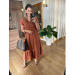VESTIDO FERNANDA MALHA ALGODÃO - CARAMELO