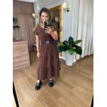VESTIDO FERNANDA MALHA ALGODÃO - MARROM