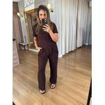 CONJUNTO CALÇA CIBELE - MARROM 