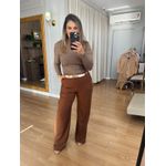 BLUSA ZARA MANGA LONGA - CAQUI 