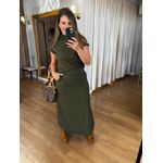CONJUNTO EM MALHA MOLETINHO ALINE - VERDE MILITAR 