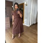 CONJUNTO EM MALHA MOLETINHO LUANA - MARROM 
