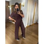 CONJUNTO CALÇA MOLETINHO - MARROM 