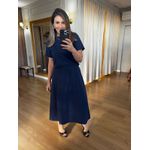 CONJUNTO EM MALHA DE ALGODÃO LUANA - AZUL MARINHO 