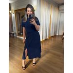 CONJUNTO EM MALHA DE ALGODÃO LUANA - AZUL MARINHO 
