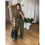 CONJUNTO EM MALHA MOLETINHO - SOFI - VERDE MILITAR 
