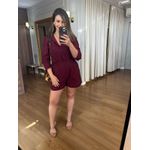 CONJUNTO SHORT E CAMISA 100% ALGODÃO MARIA - MARSALA 