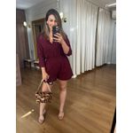 CONJUNTO SHORT E CAMISA 100% ALGODÃO MARIA - MARSALA 