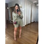 CONJUNTO SHORT E CAMISA 100% ALGODÃO MARIA - VERDE MENTA 